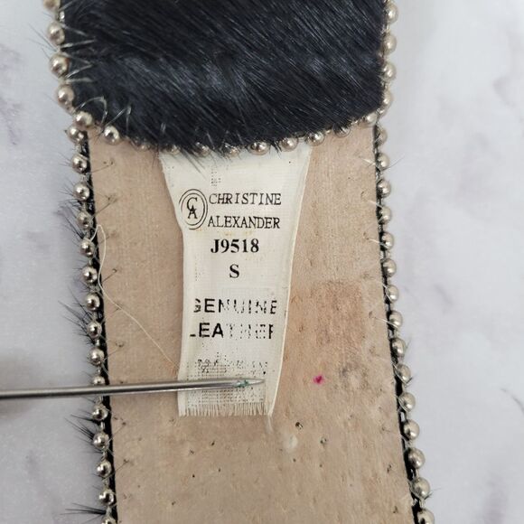 Christine Alexander Pony Hair Cowhide Western Rhinestone Crystal Belt main image 5